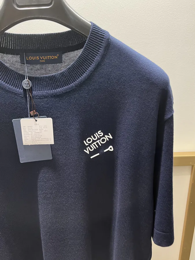 Louis Vuitton Classic Knit T Shirt with Colorful Embroidery