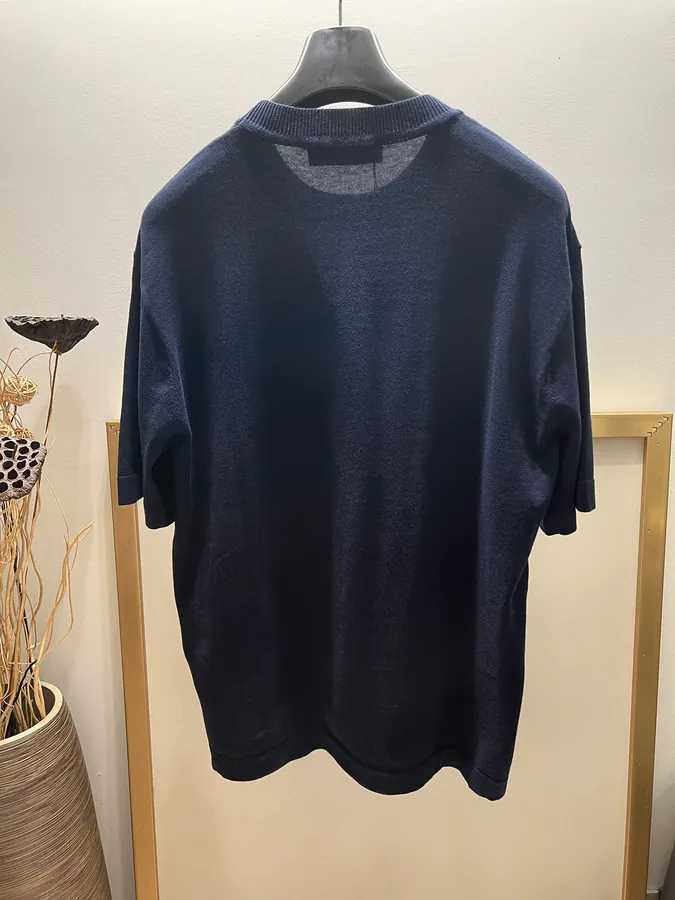 Louis Vuitton Classic Knit T Shirt with Colorful Embroidery