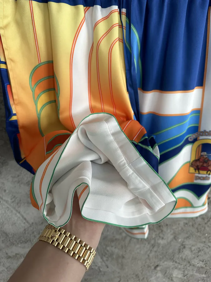 Casablanca 2023SS Western Cowboy Pattern Silk Shorts