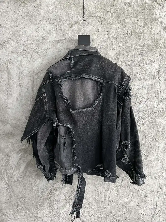 Maison Mihara Yasuhiro SS Autumn Winter New Double Layer Ripped Denim