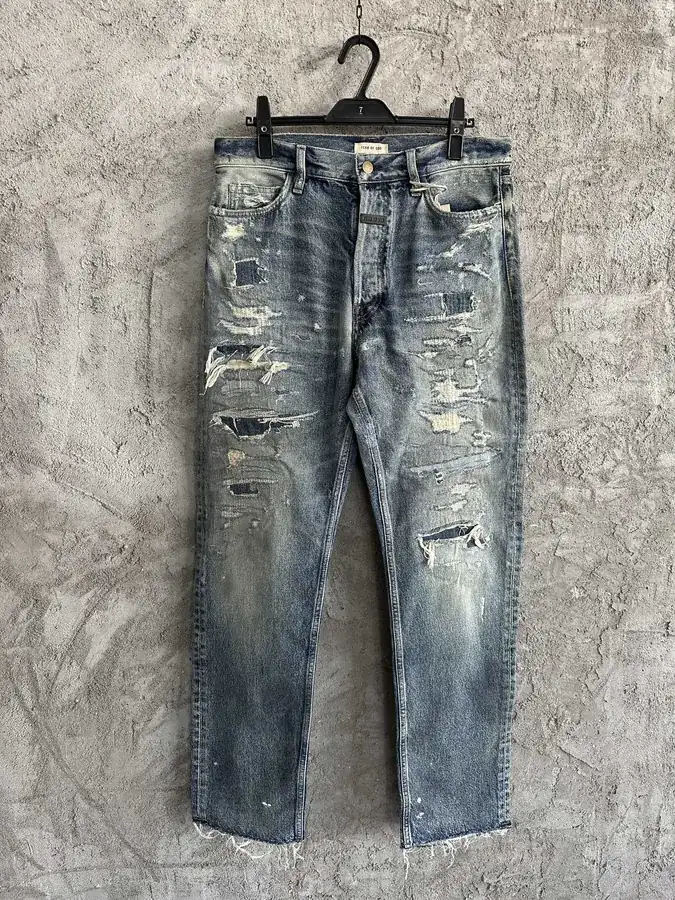 FEAR OF GOD 2024SS秋冬款 Ripped Jeans