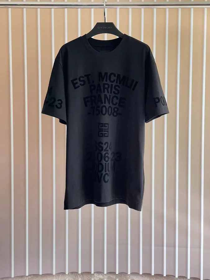 P170 G V C T Shirt with Flocking Letters One Size