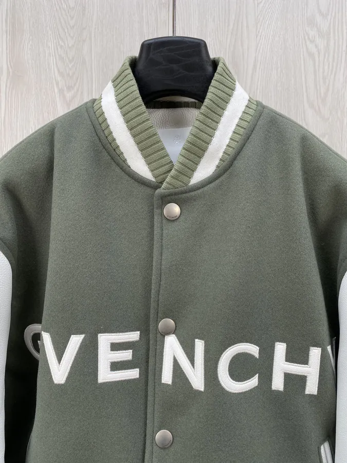 GVC Classic Baseball Jacket in Grained Calfskin and 100% Leather Sleeves
