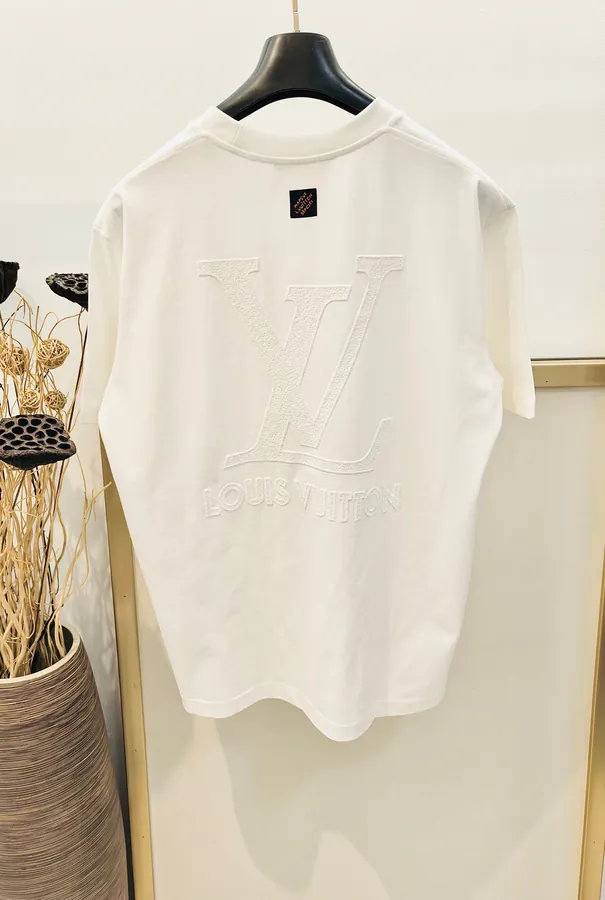 Louis Vuitton 2025FW Pure Cotton Semi Handmade Logo T Shirt