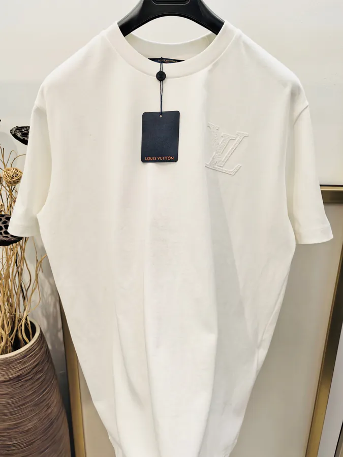 Louis Vuitton 2025FW Pure Cotton Semi Handmade Logo T Shirt