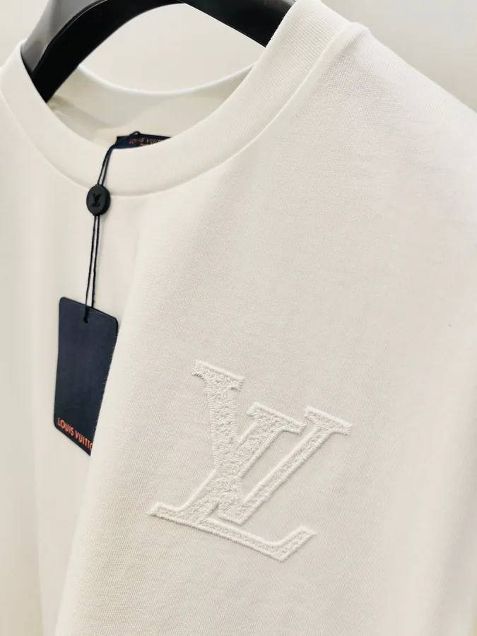 Louis Vuitton 2025FW Pure Cotton Semi Handmade Logo T Shirt