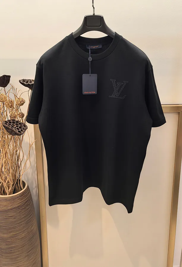 2025FW Early Spring Pure Cotton Semi Handmade Front and Back Patchwork Logo T Shirt