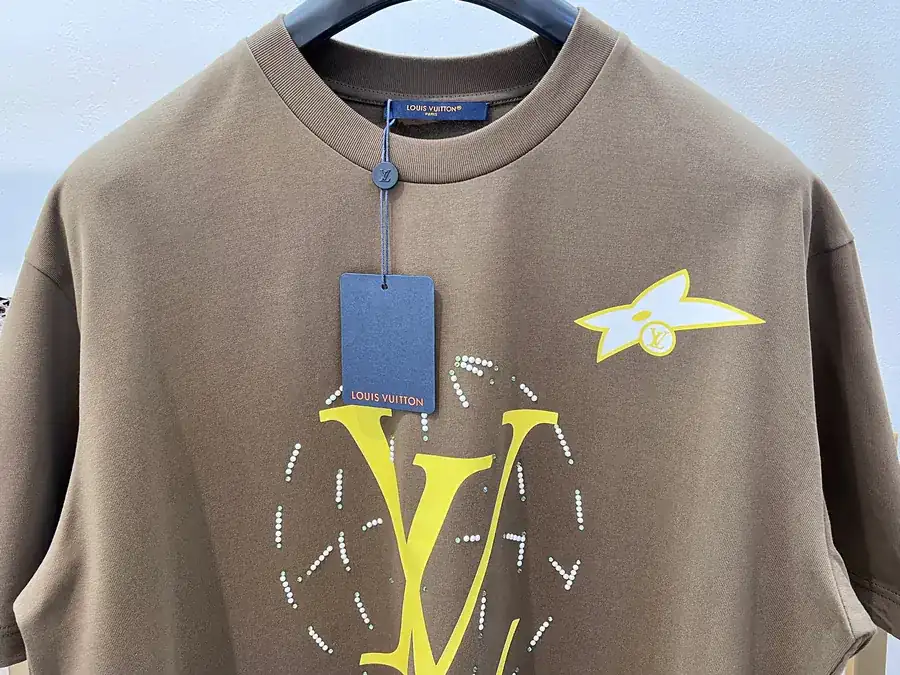 2025FW Early Spring Men's and Women's Cotton Print Sequin Half Sleeve T Shirt