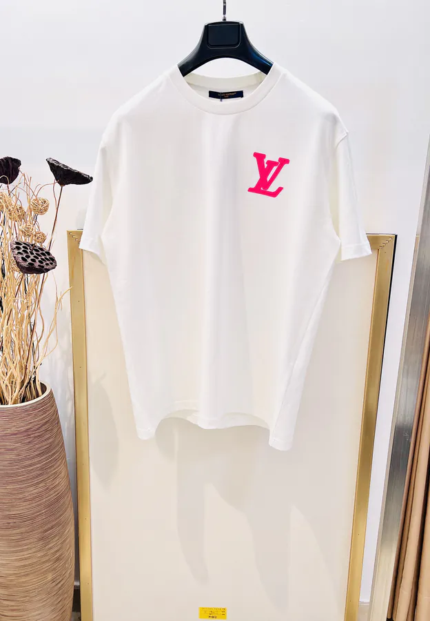 1V Louis 2025FW Cotton T Shirt with Brand Logo