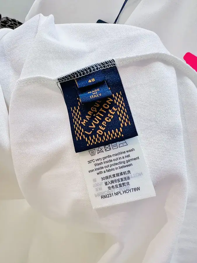 1V Louis 2025FW Cotton T Shirt with Brand Logo