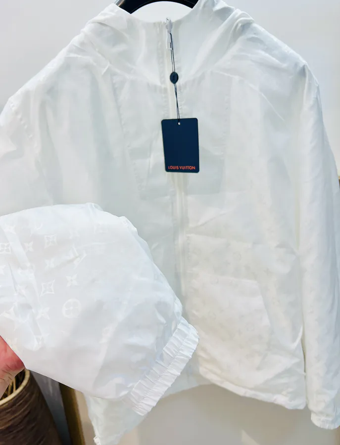1V Louis Vuitton Monogram Waterproof Hoodie