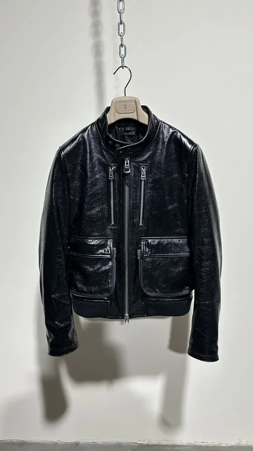 Tomford New Arrival Sleek Imported Oil Waxed Leather Short Bag