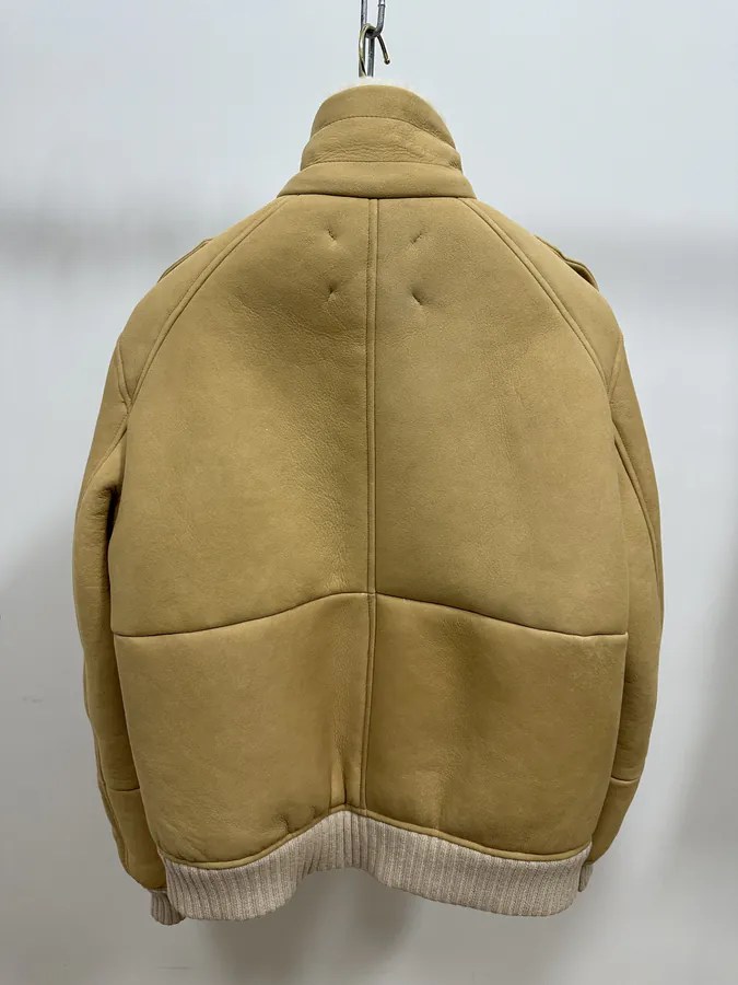 Brunello Cucinelli Vintage Leather and Fur Jacket