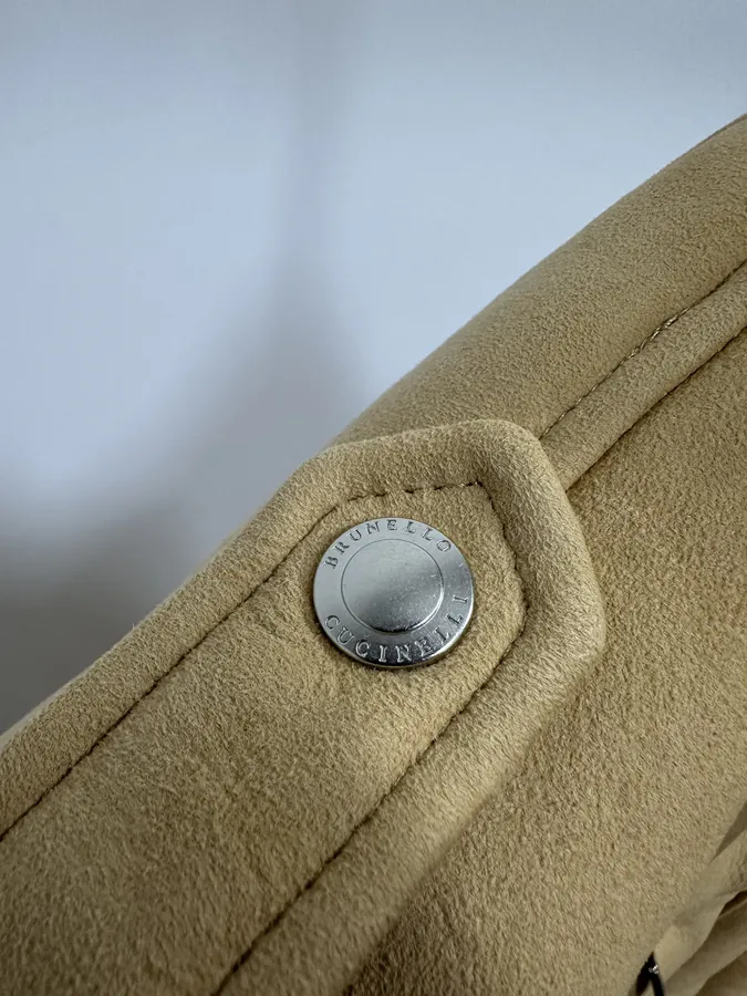 Brunello Cucinelli Vintage Leather and Fur Jacket
