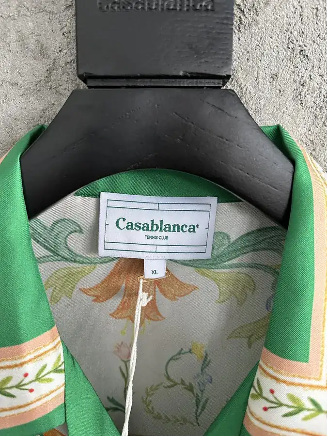 Casablanca 2023SS Floral Print Silk Short Sleeve Shirt