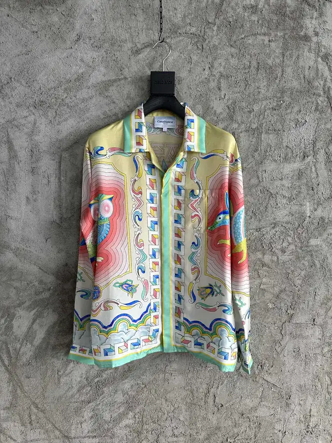 CASABLANCA 2023SS Silk Shirt with Rabbit Print