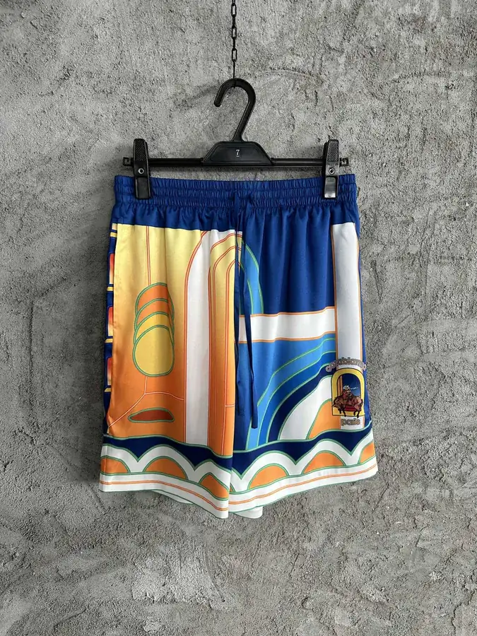 Casablanca 2023SS Western Cowboy Print Silk Shorts