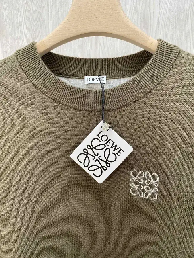 LW Gold Brown Camel Classic Logo Couple Sweater