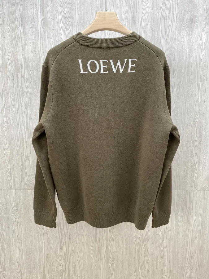 LW Gold Brown Camel Classic Logo Couple Sweater