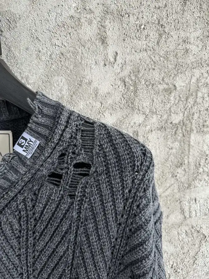 Maison MIHARA YASUHIRO 2024SS Handmade Ripped Sweater