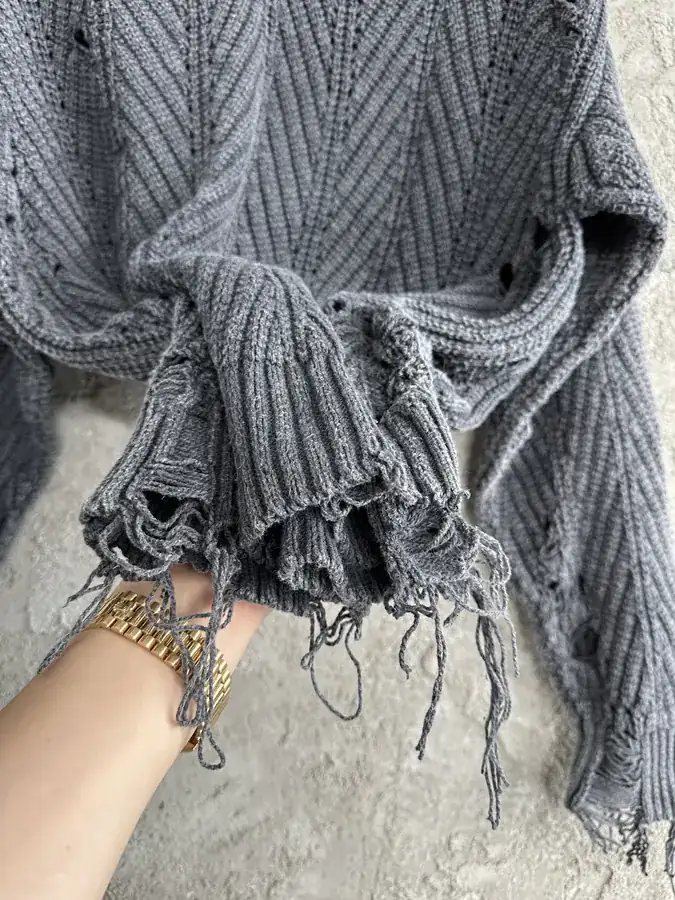 Maison MIHARA YASUHIRO 2024SS Handmade Ripped Sweater