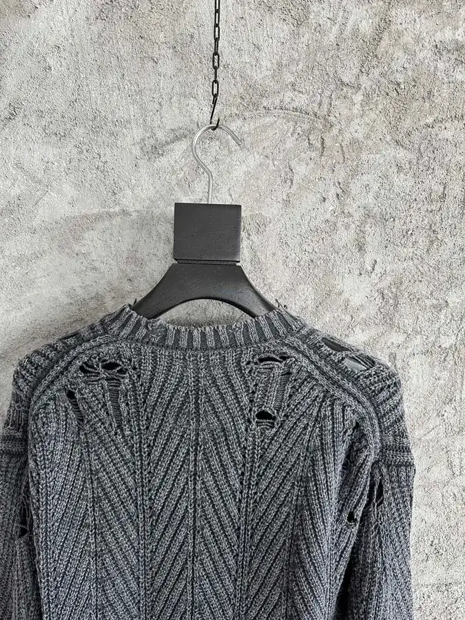 Maison MIHARA YASUHIRO 2024SS Handmade Ripped Sweater
