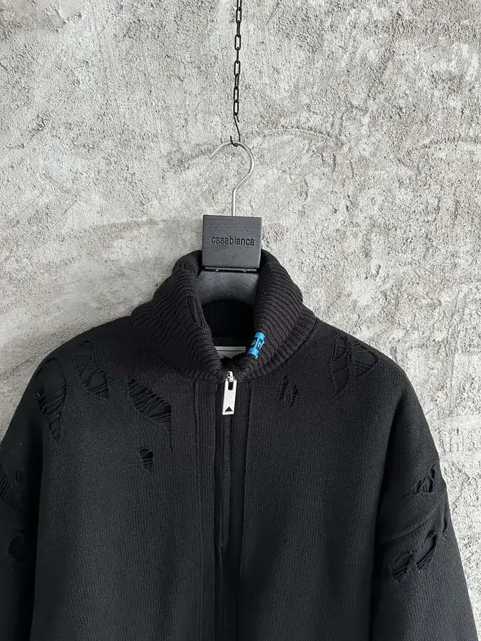 Maison Mihara Yasuhiro 2024ss Handmade Ripped Zipper Cotton Coat