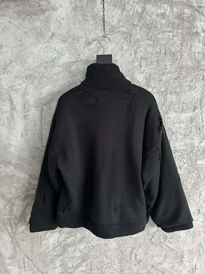 Maison Mihara Yasuhiro 2024ss Handmade Ripped Zipper Cotton Coat