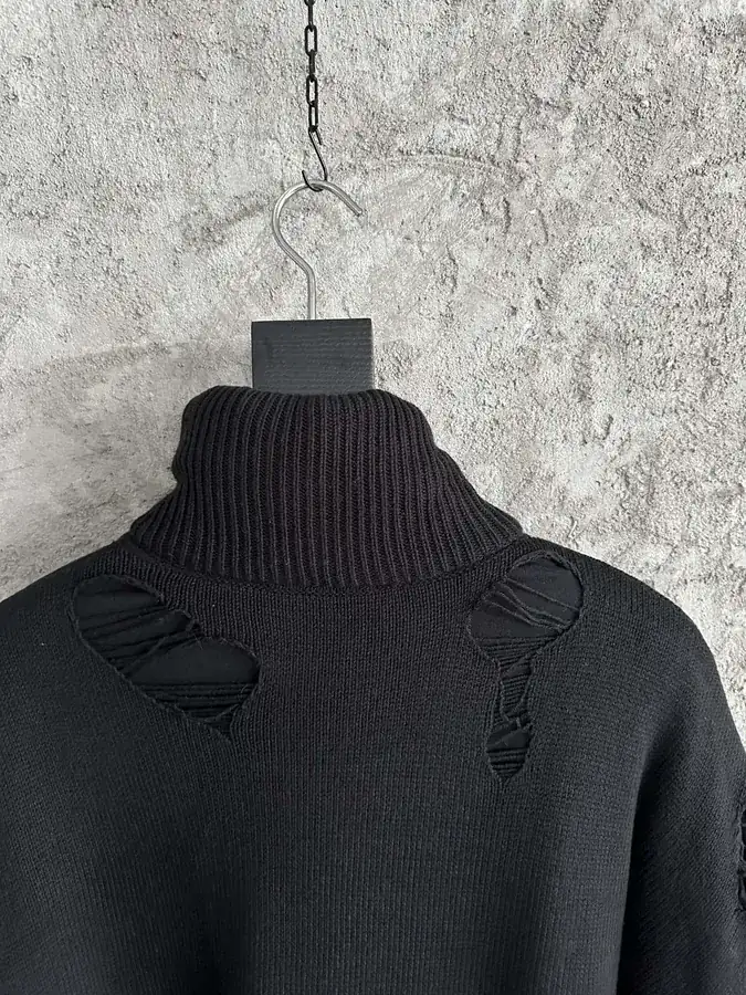 Maison Mihara Yasuhiro 2024ss Handmade Ripped Zipper Cotton Coat