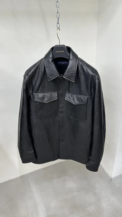 Louis Vuitton Embroidered Logo Calfskin Shirt