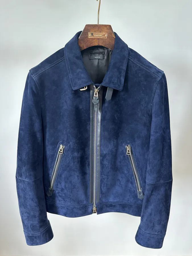 TOM F Autumn Winter New Arrival Slim Fit Leather Jacket