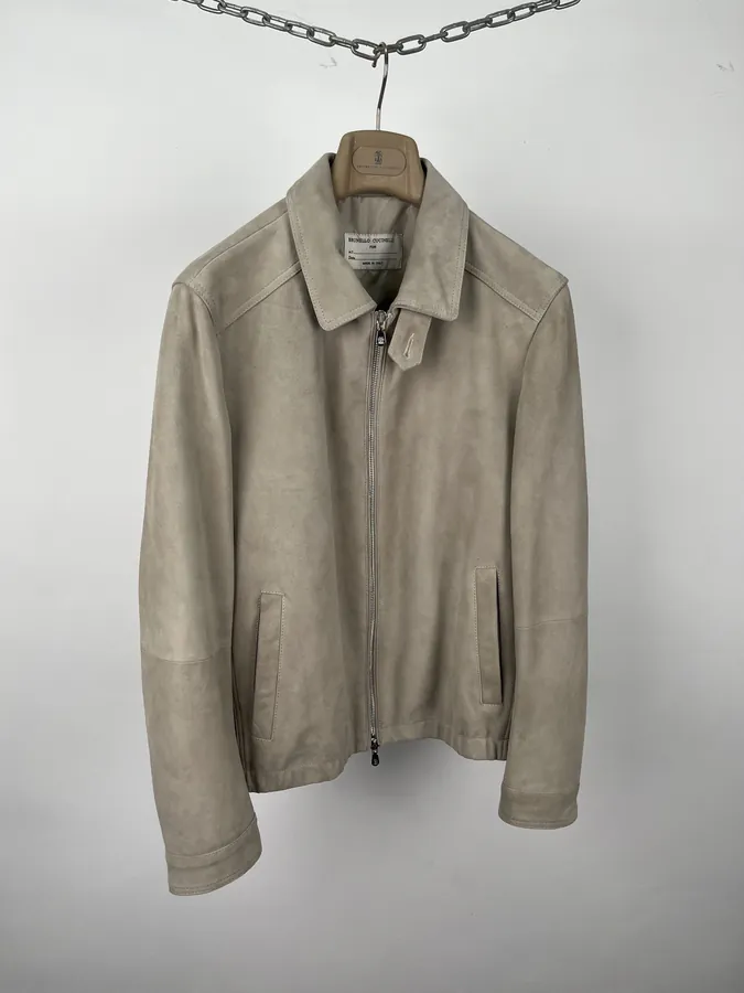 BRUNELLO CUCINELLI Autumn Winter New Collection Simple Style Leather Jacket