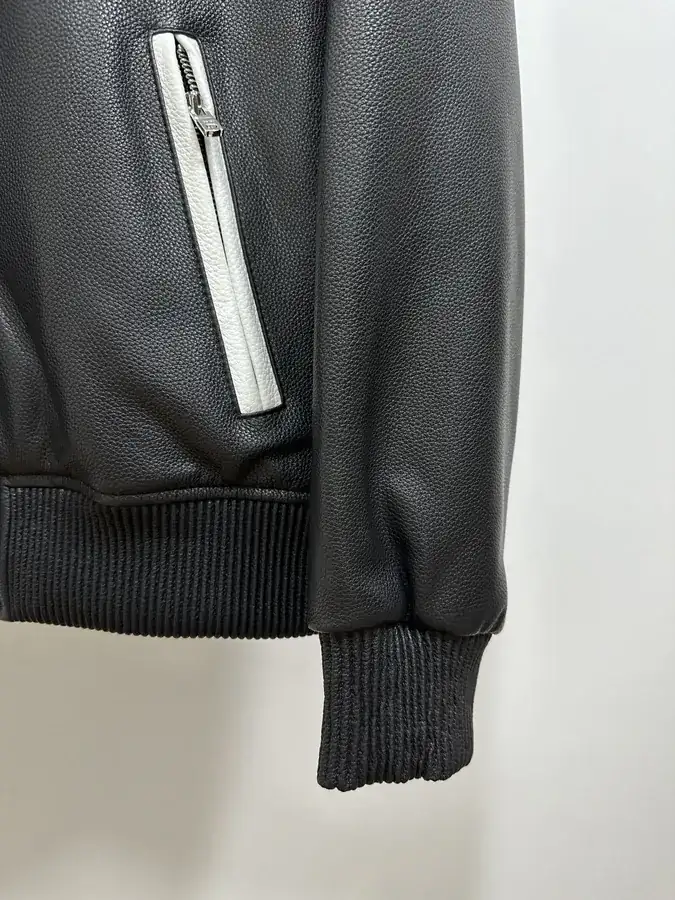 Amiri Baseball Jacket Classic Black and White