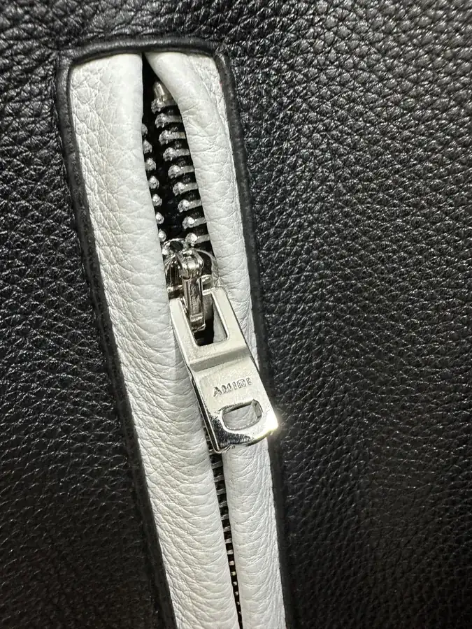 Amiri Baseball Jacket Classic Black and White