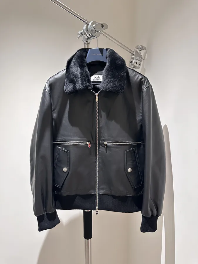 Herm@s秋冬新品牛皮夹克