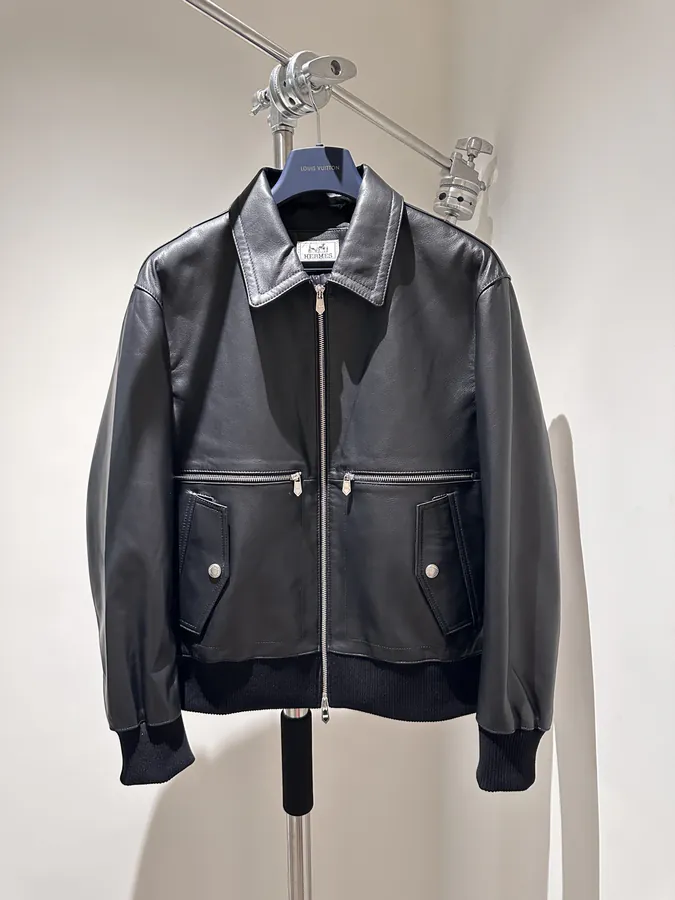 Herm@s秋冬新品牛皮夹克