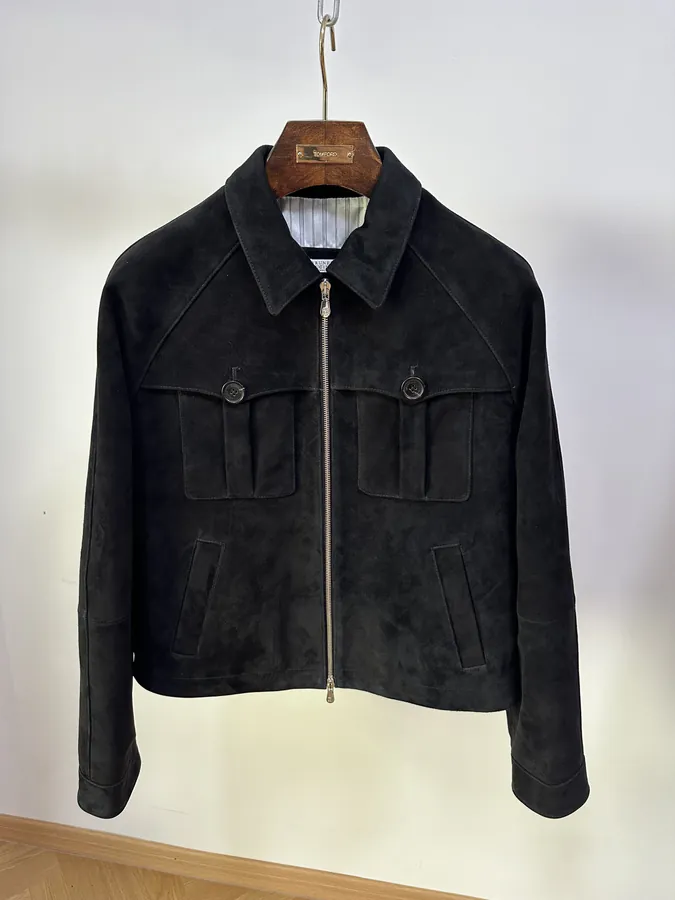 Brunello Cucinelli Men's Short Jacket with Vintage Touch