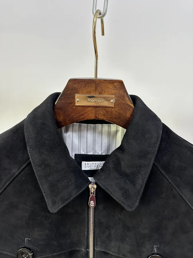 Brunello Cucinelli Men's Short Jacket with Vintage Touch