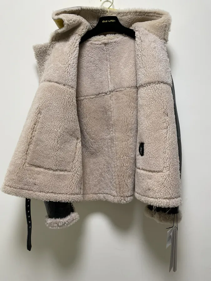 Rick Owens Fur Trimmed Leather Jacket