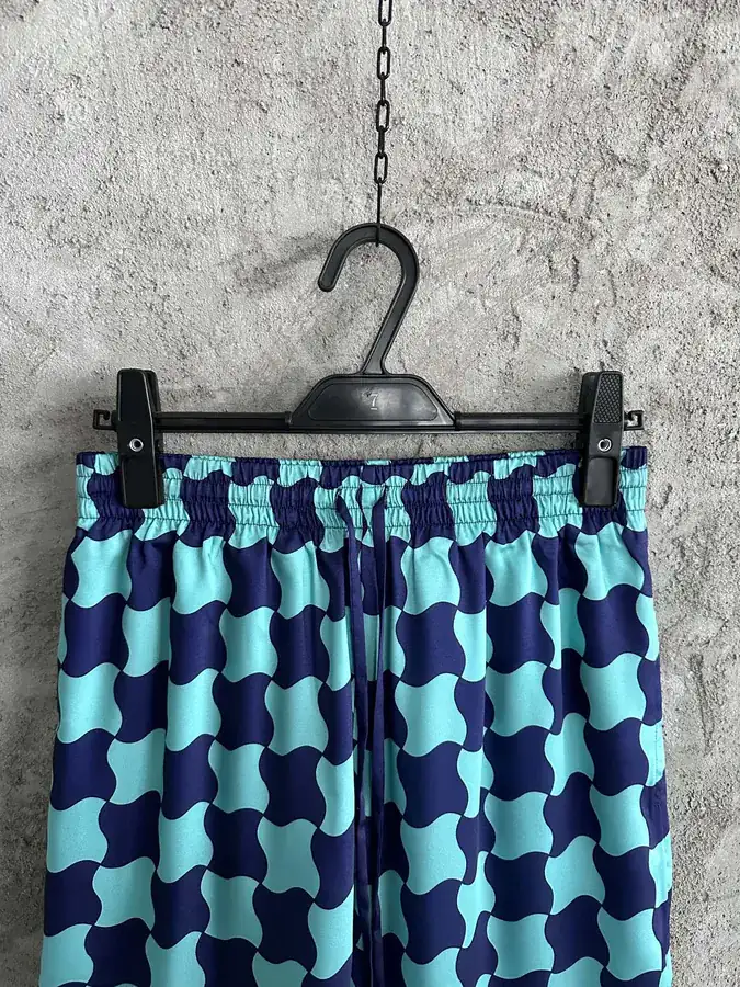 CASABLANCA 2023SS Geometric Print Silk Shorts