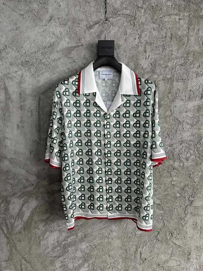 CASABLANCA 2023SS Heartfelt Silk Short Sleeve Blouse