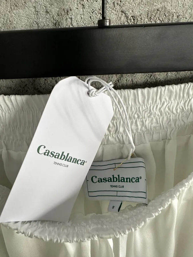 CASABLANCA 2023SS Silk Shorts with Ostrich Pattern