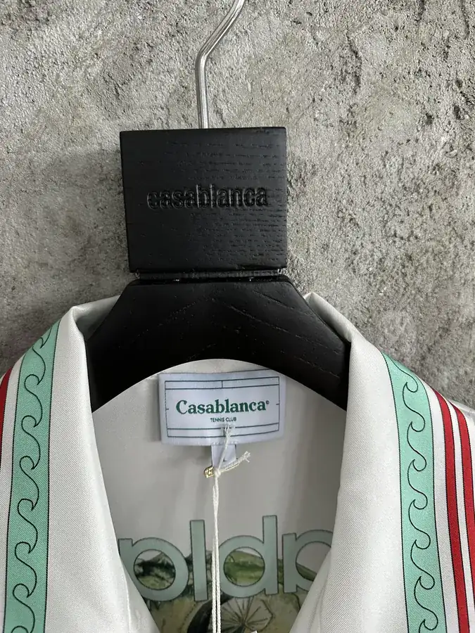 CASABLANCA 2023SS Silk Shirt with Fish Pattern
