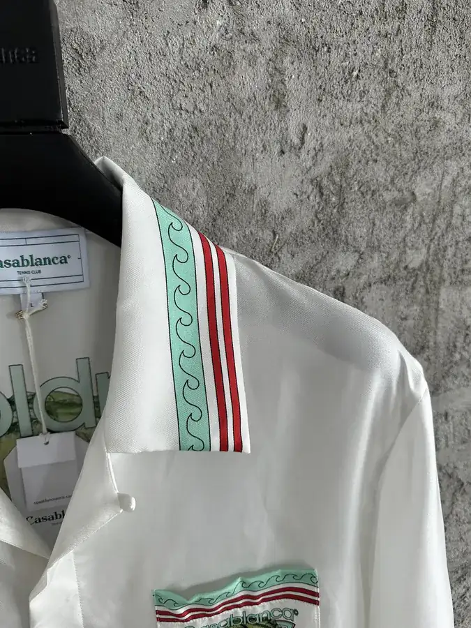 CASABLANCA 2023SS Silk Shirt with Fish Pattern