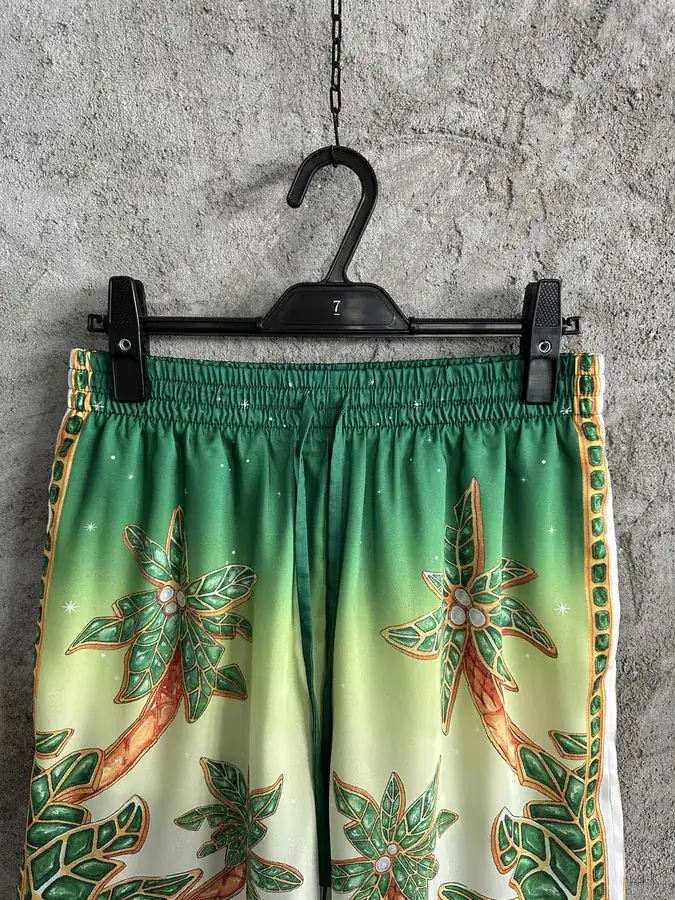 CASABLANCA 2024SS Silk Shorts with Gem Pattern