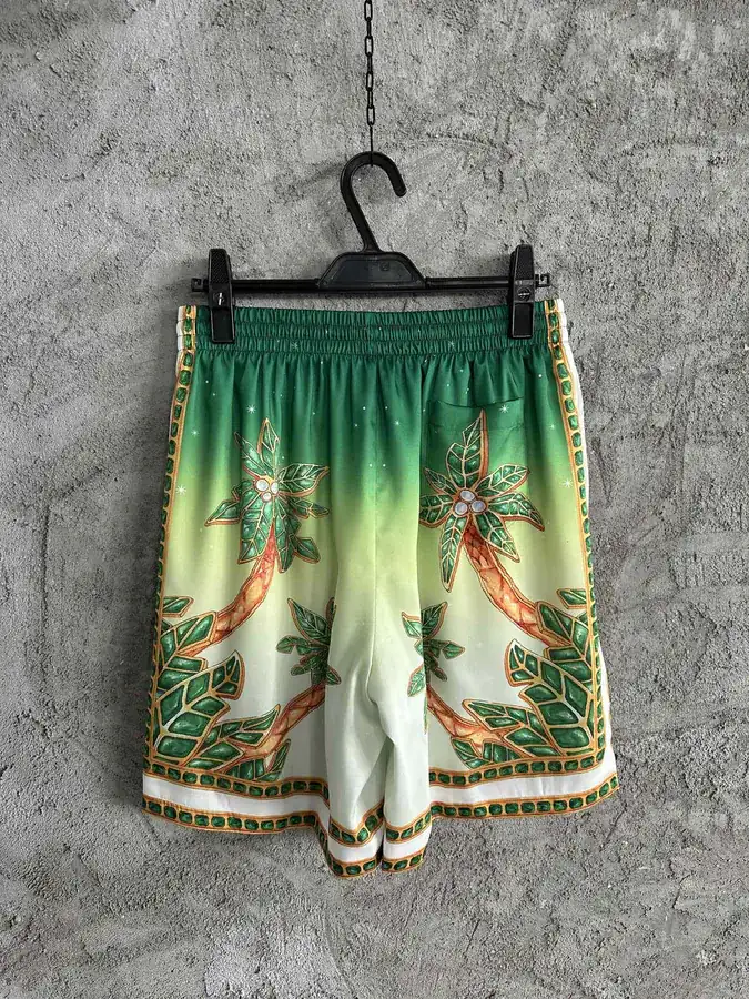 CASABLANCA 2024SS Silk Shorts with Gem Pattern