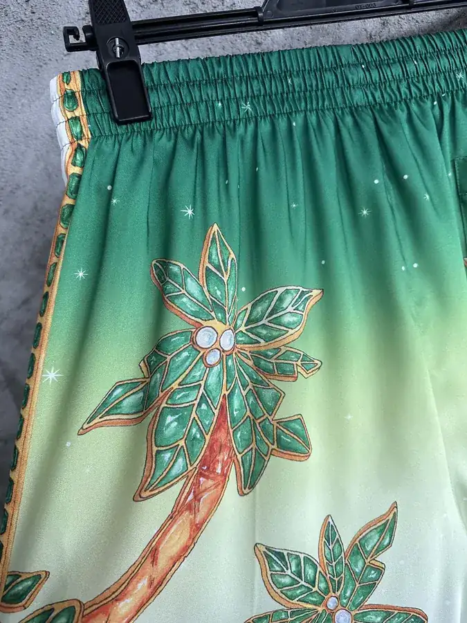 CASABLANCA 2024SS Silk Shorts with Gem Pattern