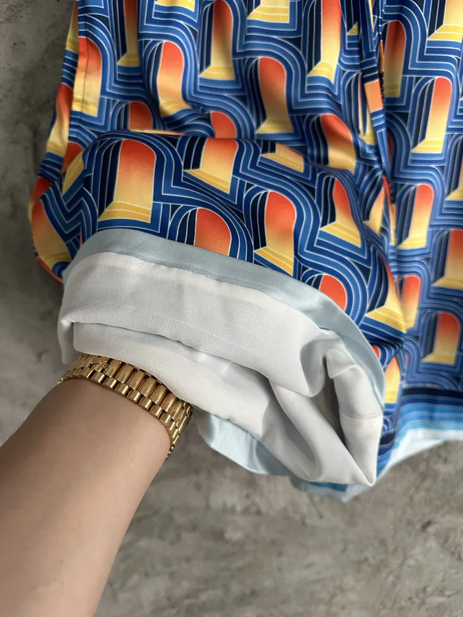 Casablanca 2023SS Arch Pattern Silk Shorts