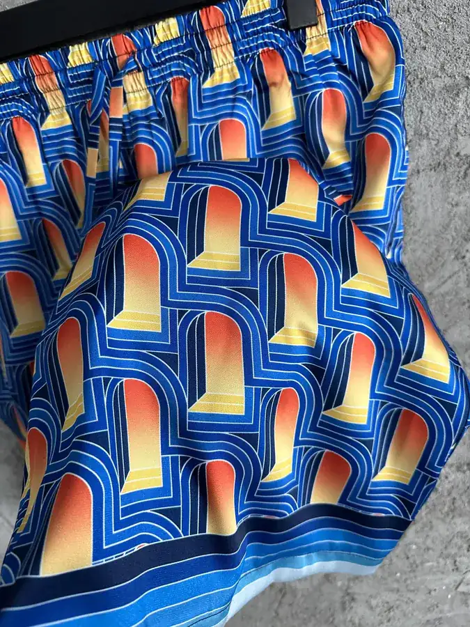 Casablanca 2023SS Arch Pattern Silk Shorts