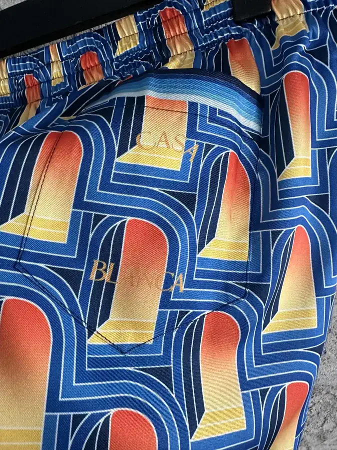 Casablanca 2023SS Arch Pattern Silk Shorts